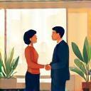 Illustration accompagnement RH personnalisé et proximité avec les clients